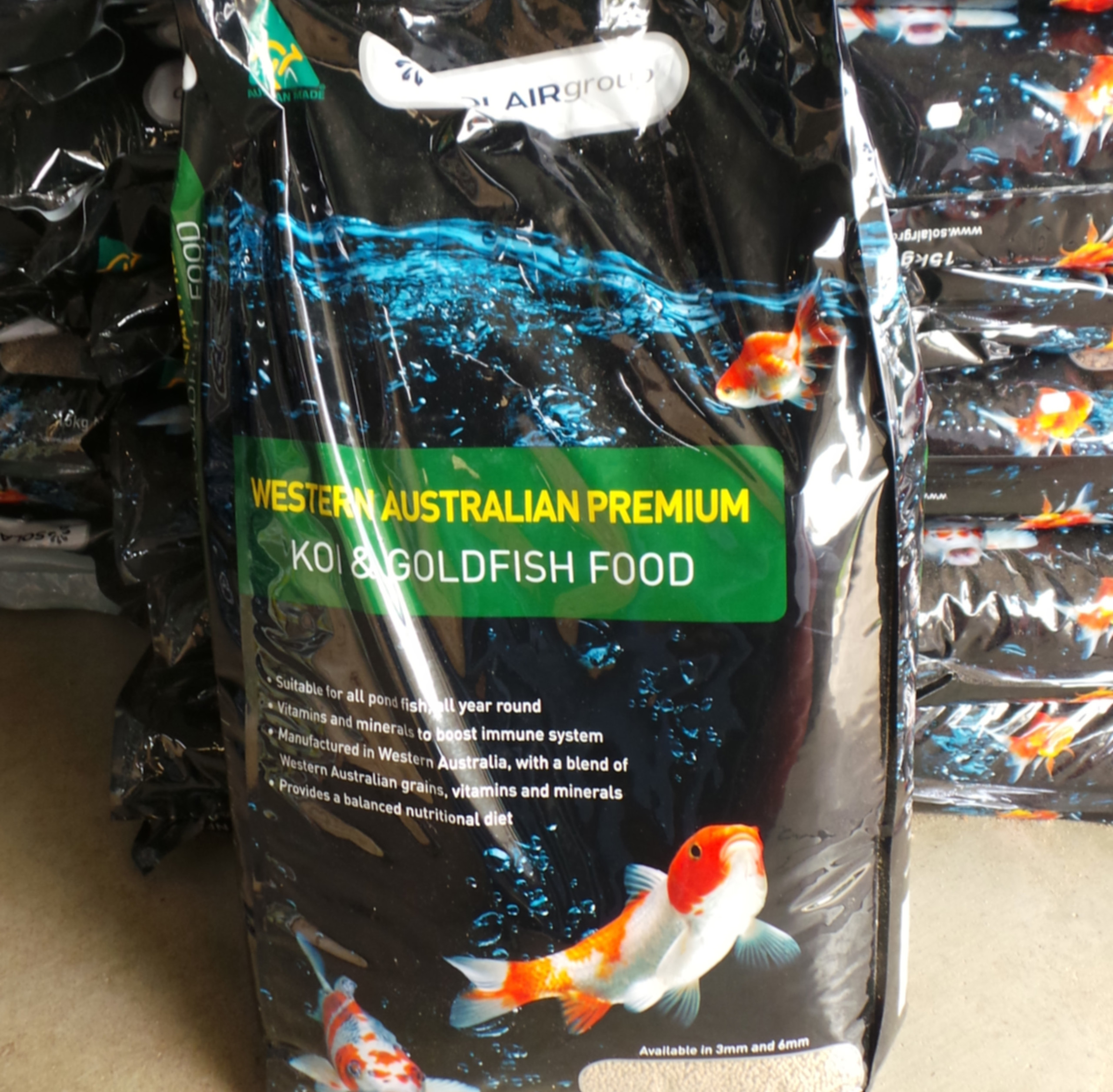 Premium Floating Koi & Goldfish Food NEW WA MADE 1kg, 3kg, 4kg, 5kg
