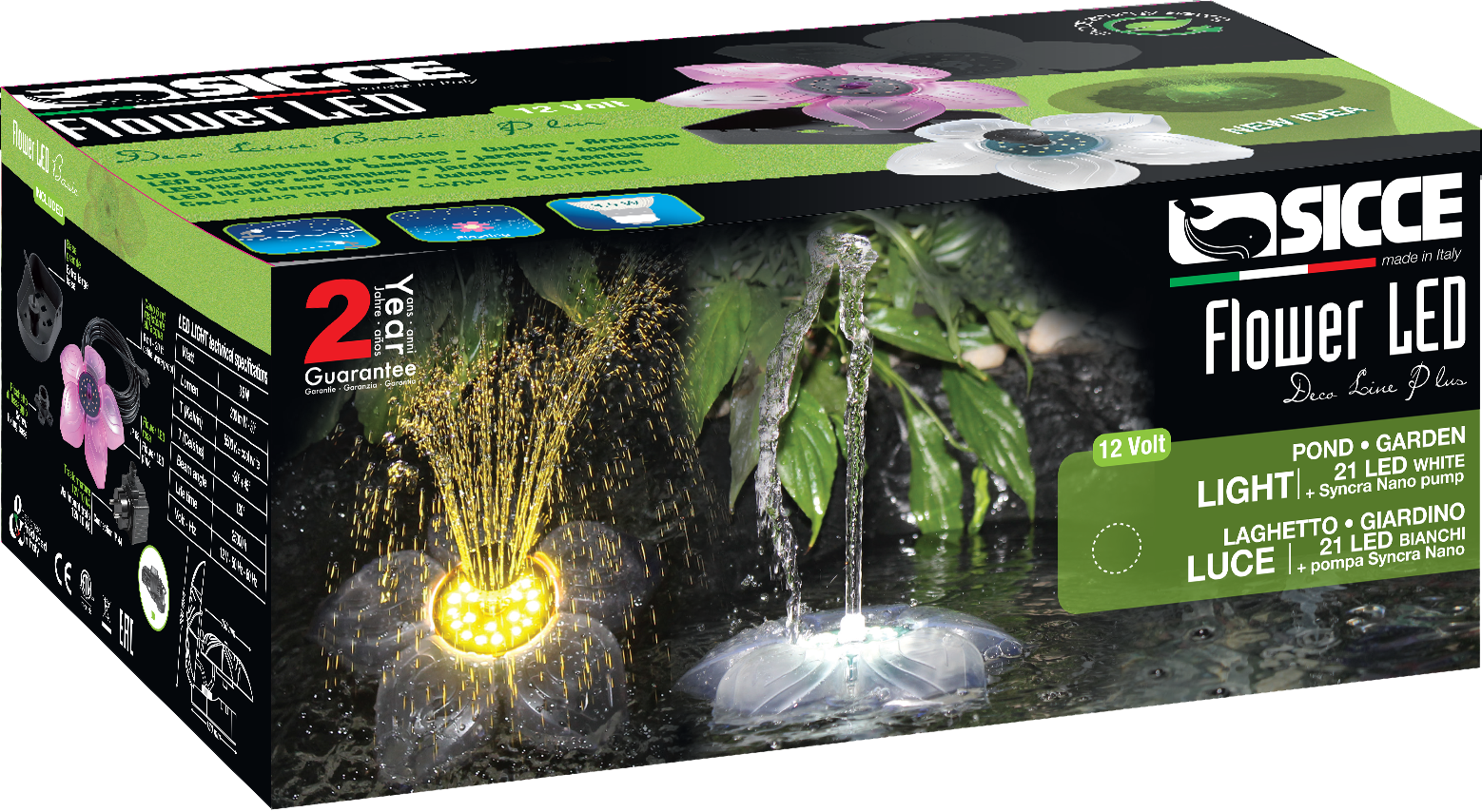 SICCE Flower LED Light + Pump