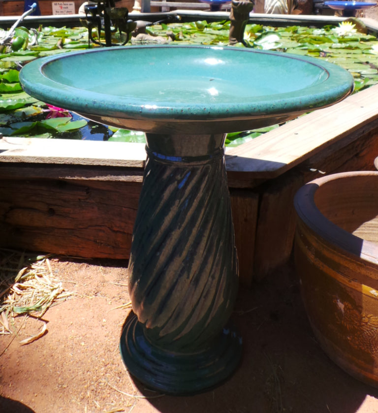 Glazed Bird Baths - Woodvale Fish & Lily Farm Perth
