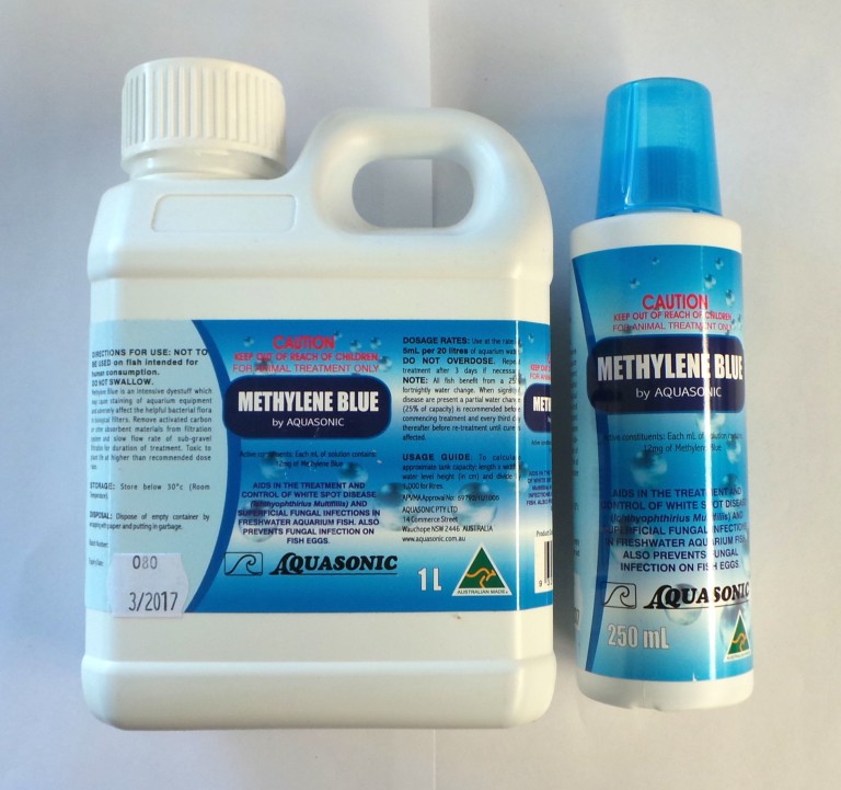 Methylene Blue Fish Medication 250ml 1Lt Woodvale Fish